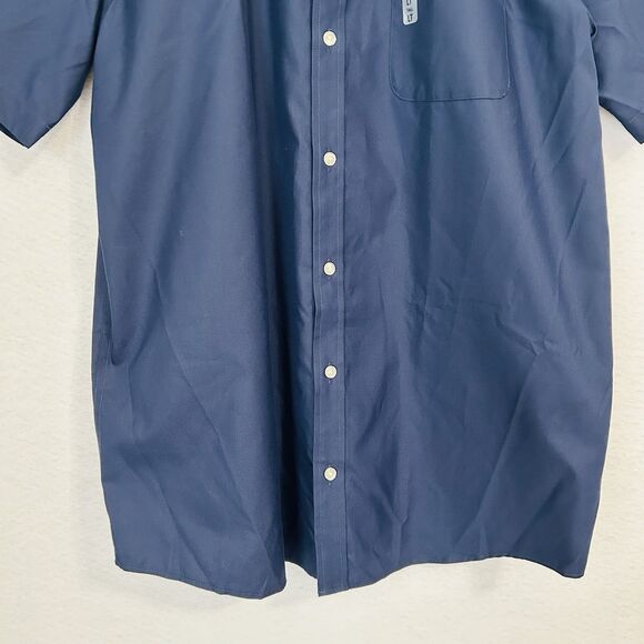 Roundtree & York Button Up Shirt Men L Tall Navy Travel Smart Office Classic NWT - Picture 10 of 13